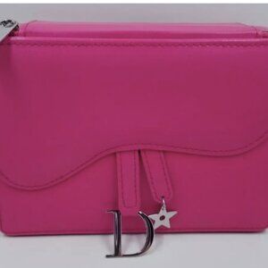 Authentic Dior Pink Beauty Saddle Make Up Clutch New
